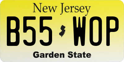 NJ license plate B55WOP