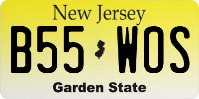 NJ license plate B55WOS