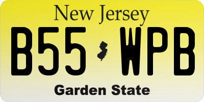 NJ license plate B55WPB