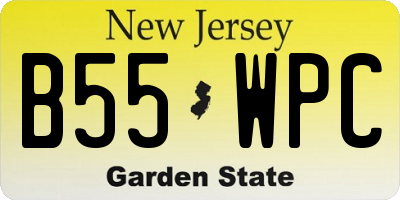 NJ license plate B55WPC