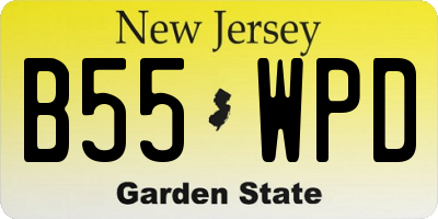 NJ license plate B55WPD