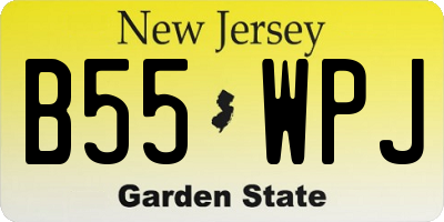NJ license plate B55WPJ