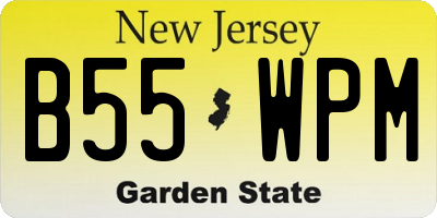 NJ license plate B55WPM
