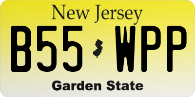 NJ license plate B55WPP