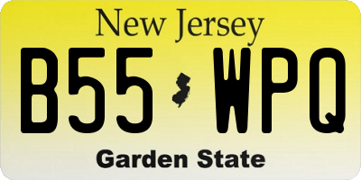 NJ license plate B55WPQ