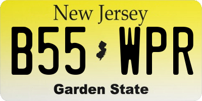 NJ license plate B55WPR