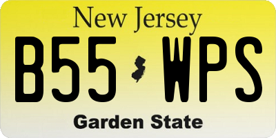 NJ license plate B55WPS