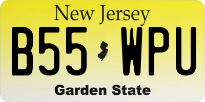 NJ license plate B55WPU