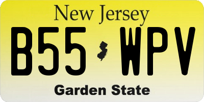 NJ license plate B55WPV