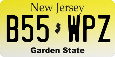 NJ license plate B55WPZ