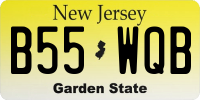 NJ license plate B55WQB