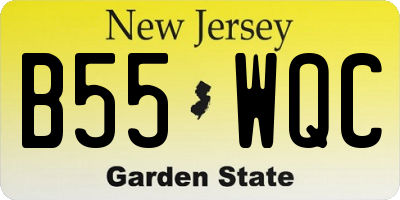 NJ license plate B55WQC