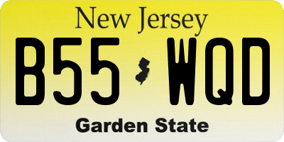 NJ license plate B55WQD