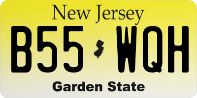 NJ license plate B55WQH