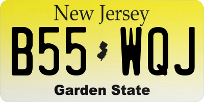 NJ license plate B55WQJ