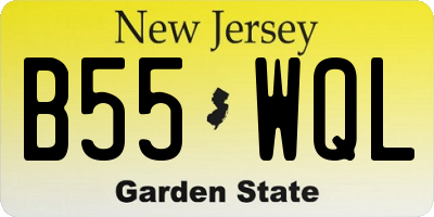 NJ license plate B55WQL