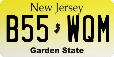 NJ license plate B55WQM