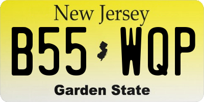NJ license plate B55WQP