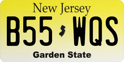 NJ license plate B55WQS