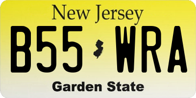 NJ license plate B55WRA