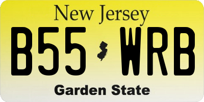 NJ license plate B55WRB