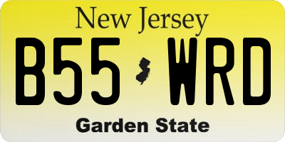 NJ license plate B55WRD