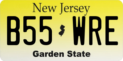 NJ license plate B55WRE