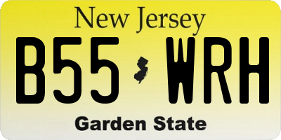 NJ license plate B55WRH