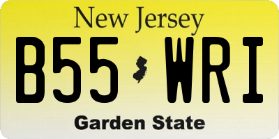 NJ license plate B55WRI