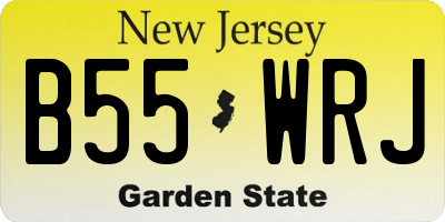NJ license plate B55WRJ