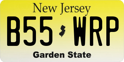 NJ license plate B55WRP