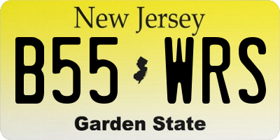 NJ license plate B55WRS