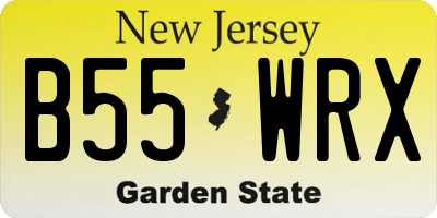 NJ license plate B55WRX