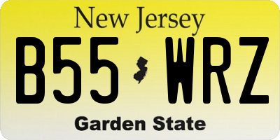 NJ license plate B55WRZ