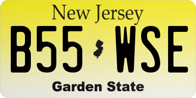 NJ license plate B55WSE