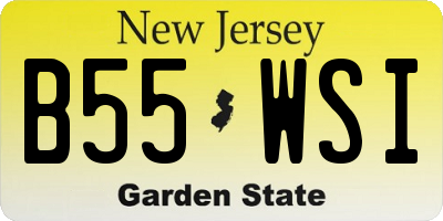 NJ license plate B55WSI