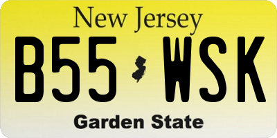 NJ license plate B55WSK