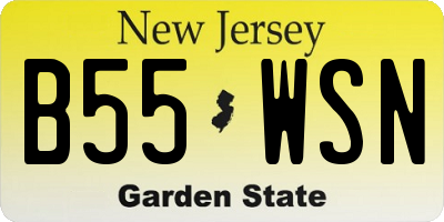 NJ license plate B55WSN