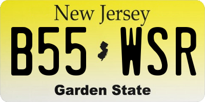 NJ license plate B55WSR