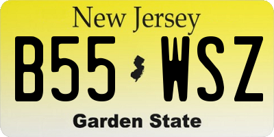 NJ license plate B55WSZ