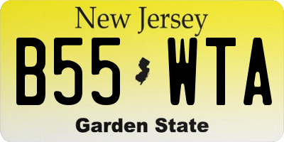 NJ license plate B55WTA