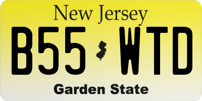 NJ license plate B55WTD