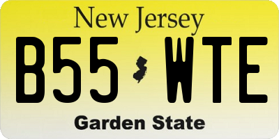 NJ license plate B55WTE