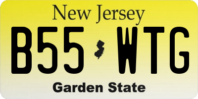 NJ license plate B55WTG