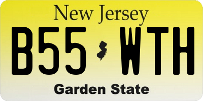 NJ license plate B55WTH