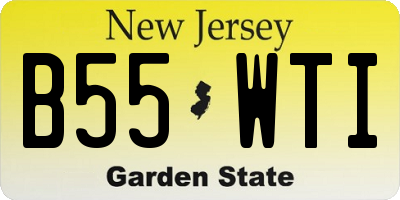 NJ license plate B55WTI