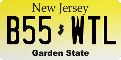 NJ license plate B55WTL