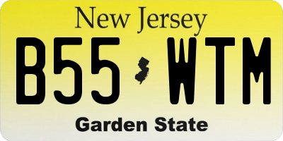 NJ license plate B55WTM