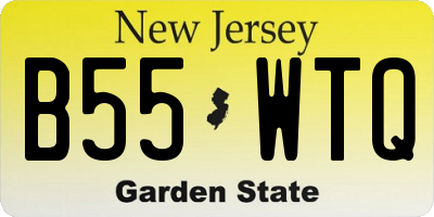 NJ license plate B55WTQ