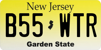 NJ license plate B55WTR